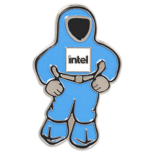 Intel Blue Heritage Bunnyperson Lapel Pin